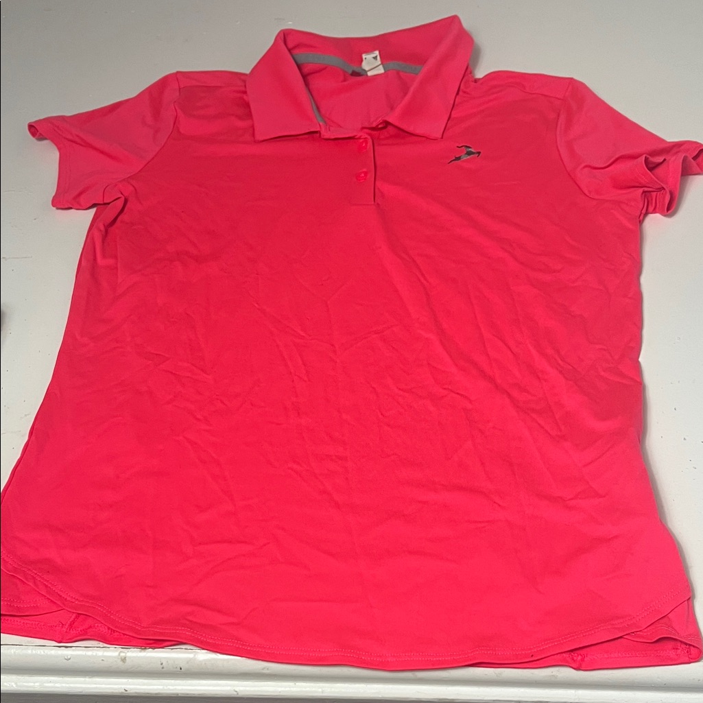 Under Armour Youth Xl Pink Short Sleeve Collared Athletic Polo Top